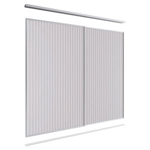 Lugna 2100 x 1801-2400mm Clear Anodised VJ Panels Wardrobe Double Sliding Doors