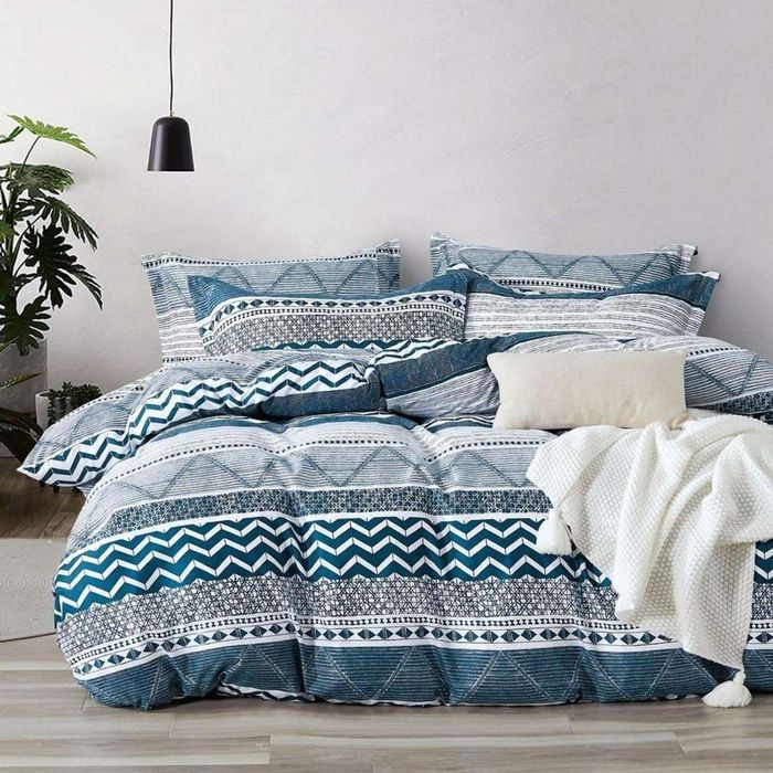 3D Blue Wave Stripe 151 Bed Pillowcases Quilt King Single Size
