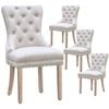 Alfordson Set Of 4 Dining Chairs Fabric Beige