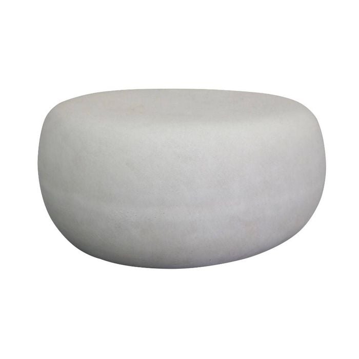 Modern Furniture ROCCO  Indoor & Outdoor Pebble Coffee Table - White Concrete