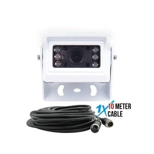 Elinz Small Heavy Duty White Ahd 1080p Reversing Camera 10m Cable