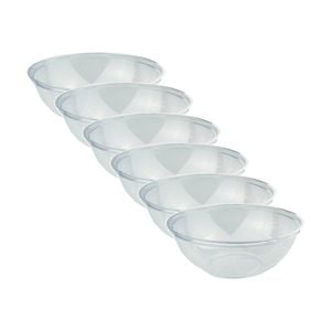 6x Partyware Heavy Duty Reusable Salad Bowl Tableware 305mm Clear