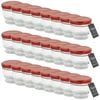 24PK Glass & Co Cleo Round Metallic Lid Jar Container 80ml Clear Assorted