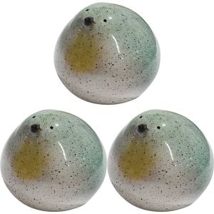 3PK LVD Ceramic Birdie Ornament Medium Decorative Home Decor Sky