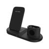 Orotec 3-in-1 Fast Charge Triple Wireless Charger Stand For Apple (square) Black