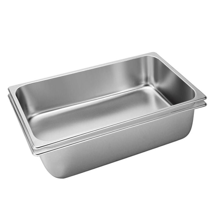 SOGA 2X 1/1 GN Pans Stainless Steel 15cm Deep