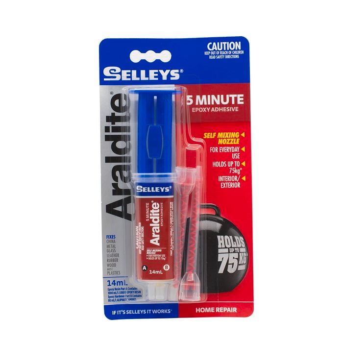 Selleys 14ml  Araldite 5 Minute Self Mixing Epoxy Glue