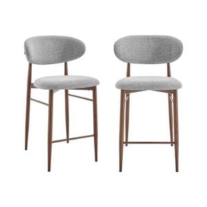 Ormond High Stools Pair (set Of 2) Grey