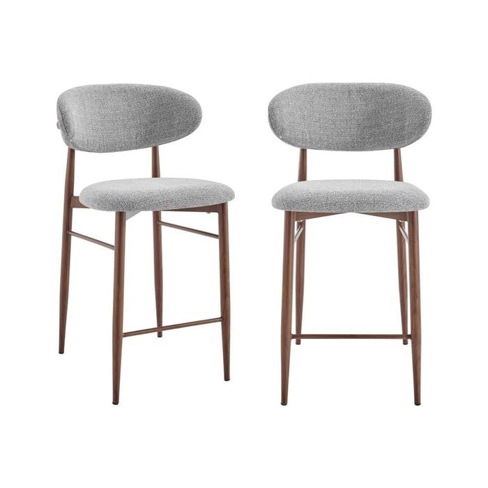 Ormond High Stools Pair (set Of 2) Grey