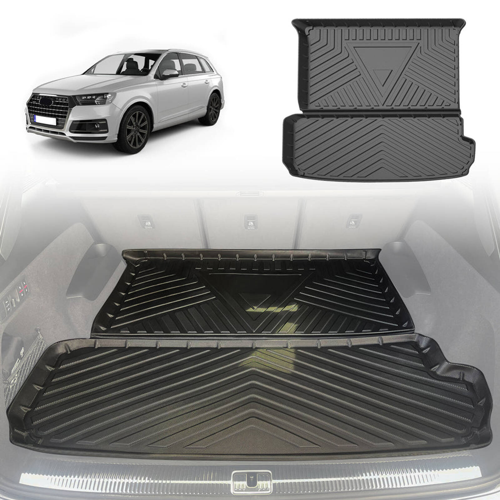 For Audi Q7 SQ7 2017-2025 All Weather Car Floor Trunk Cargo