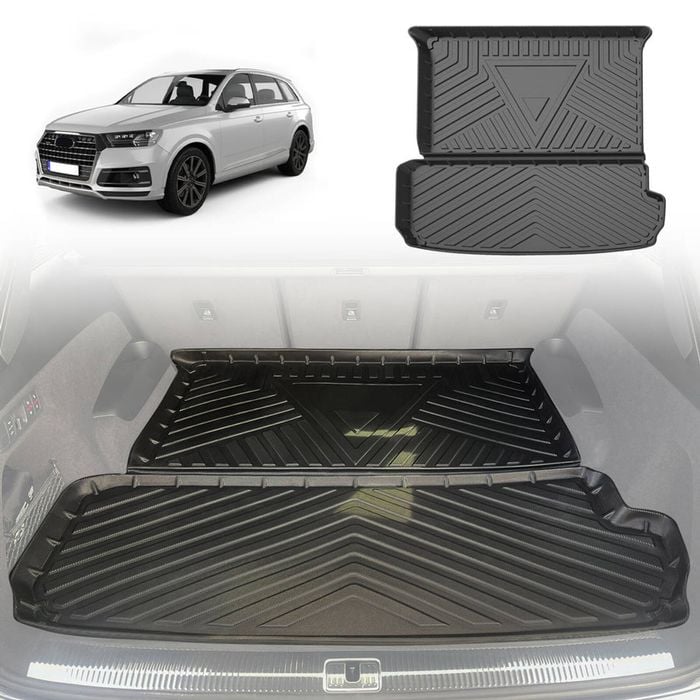 AUSGO Boot Liner for Audi Q7 SQ7 4M series 2015-Onwards Cargo Trunk Mat Boot Mat