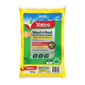 Yates Weed 'n' Feed 10kg Buffalo Lawn Weed Killer and Lawn Fertiliser Granular