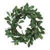 Wreath 50cm Plastic Bayleaf Wall/Door Hanging Home Decorative Display Green