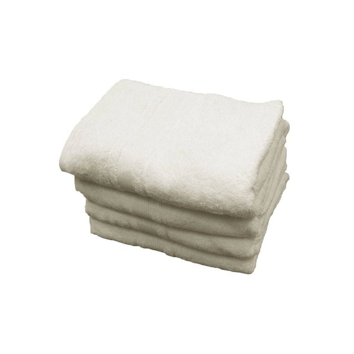 Pack of 4 Venus Cotton Bath Towel Set 68 x 140 cm Cream