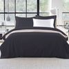 Giselle Quilt Cover Set Classic Black Super King