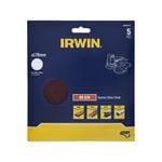 IRWIN 178mm 80g Quick Fit No Holes ROS Disc - 5 Pack
