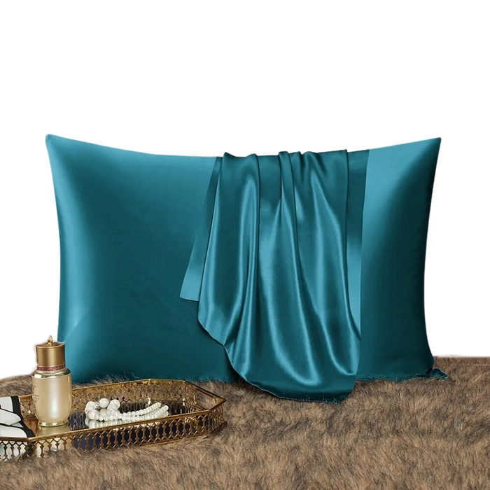 Anypillow Pillowcase 50x90cm Teal Natural Mulberry Silk