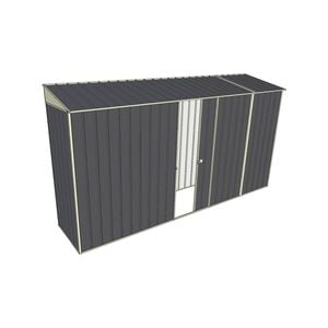 Build-a-Shed 0.8 x 3.7 x 2m Skillion Single Sliding Side Door Shed - Grey