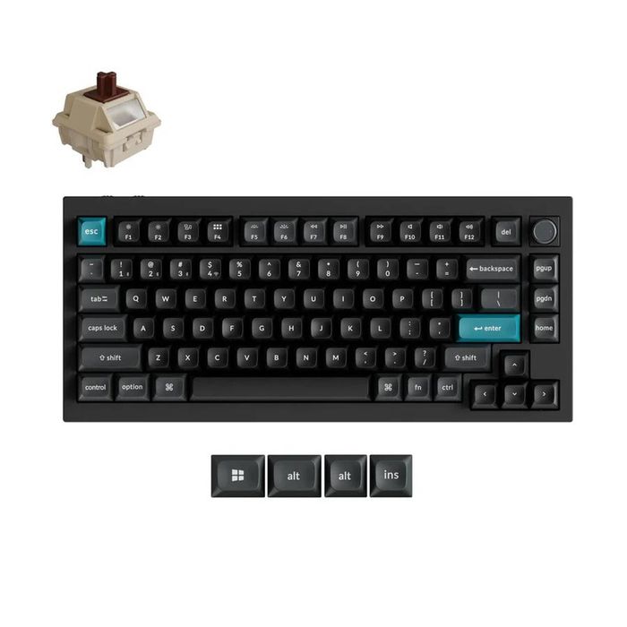 Keychron Q1 Ultra 8K Wireless Custom Keyboard (Black) (Silk POM Switch - Brown)