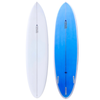 Summer Vibes Discus Egg Round Tail Surfboard - White Blue - White/blue, 6'8" X 21 1/4" X 2 15/16" 47.3l