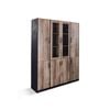 Modern Furniture REGGIE Display Unit 160cm - Warm Oak & Black