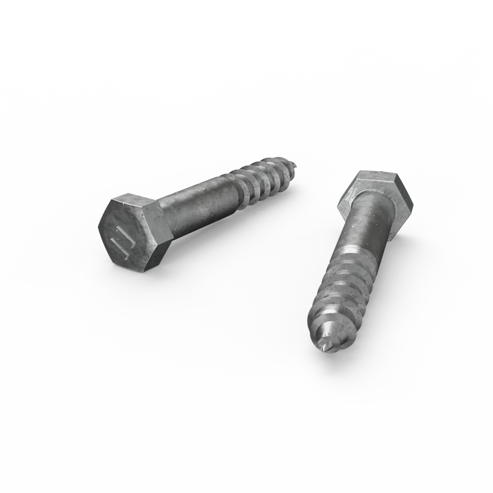 ZENITH M12 x 75mm Hot Dip Galvanised Hex Head Coach Screws - Each