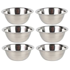 6PK Urban Kitchen Stainless Steel Mixing Bowl Quality Dia 900ml 19cm