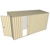 Build-A-Shed 1.2 x 3.7 x 2.0m Skillion Single Sliding Side Door Shed - Cream