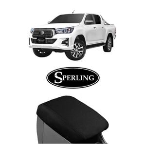 For Toyota Hilux Sx, Sr, Rogue, Rugged 2015-on Canvas Console Lid Cover Armrest Cover Black