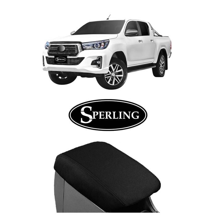 For Toyota Hilux Sx, Sr, Rogue, Rugged 2015-on Canvas Console Lid Cover Armrest Cover Black