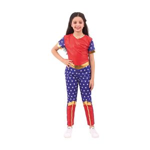 Oceana Girls Hero Costume Patriotic Design Kids Jumpsuit Included XXL