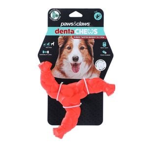 Paws And Claws 15.9x15.9x5.3cm Denta Chews Twisted Bamboo Tri Dog/Pet Toy Assorted