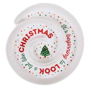 Ladelle Joyful Swirl Porcelain Serving/Entertaining Platter 26.8x24.4x3.1cm