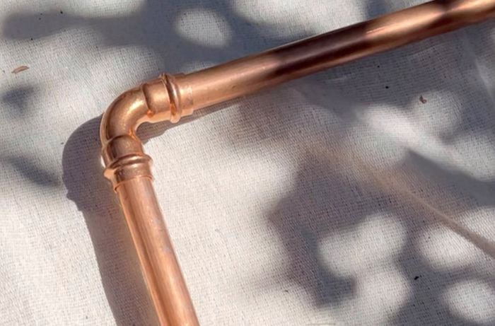 D.I.Y. photo booth frame PVC and copper tube connections - assembling 90 degree joints.