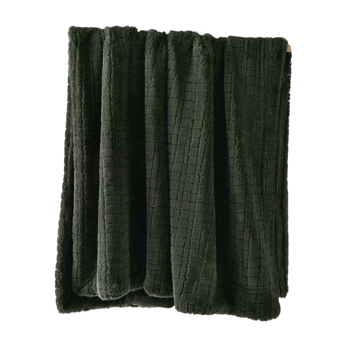 Bianca Tambar Throw Rug Polyester Faux Fur 170x130cm Forest Green ...