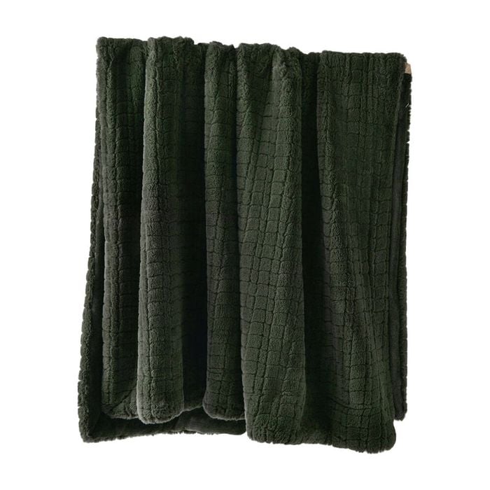 Bianca Tambar Throw Rug Polyester Faux Fur 170x130cm Forest Green