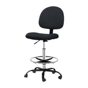 Artiss Office Chair Drafting Stool Fabric Chairs Black