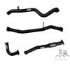 Ignite Exhausts Turbo Back For Nissan Gu Patrol 4.2l Leaf Spring Ute 3" No Dump Pipe With Pipe Only Black Aluminised Steel