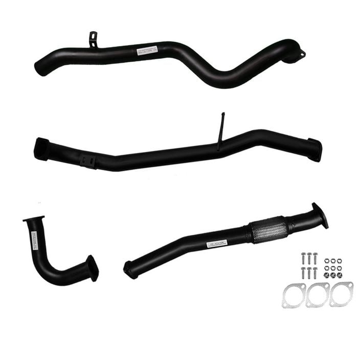 Ignite Exhausts Turbo Back For Nissan Gu Patrol 4.2l Leaf Spring Ute 3" No Dump Pipe With Pipe Only Black Aluminised Steel