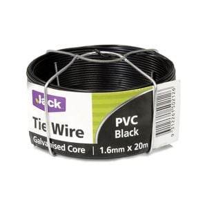 Jack 1.6mm x 20m Black PVC Wire Tie