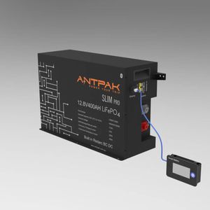 ANTPAK Slimline  Lithium Battery 12V 400Ah LiFePO4 Build in Redarc 40A charger