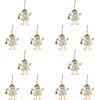 12PK LVD Metal Santa Happy Hanger Home/Office Christmas Display Decor 13x11cm
