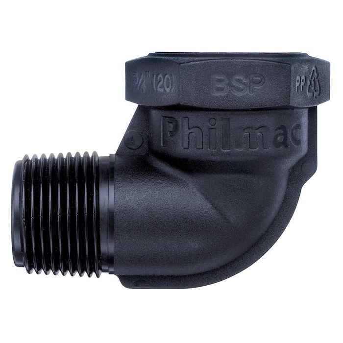 Marley Philmac 3⁄4" Black Mi/Fi Threaded Elbow