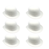 6x BOWLER HAT Party Vintage Costume Derby Felt Dance Halloween Bulk in White