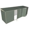 Build-a-Shed 1.5 x 6 x 2m Single and Double Hinged Side Door Skillion Shed - Green
