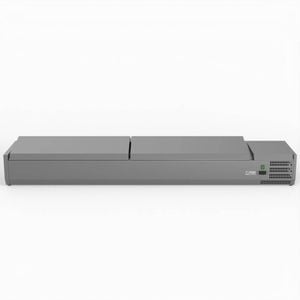 Fed-x Salad Bench With Stainless Steel Lids  - Countertop Prep Fridges (xvrx2000/380s)