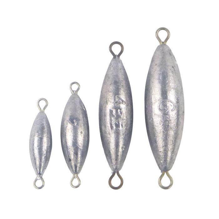 Swimerz Torpedo Trolling Sinker Pack, Lead Assorted Sizes. Pack Qty 68