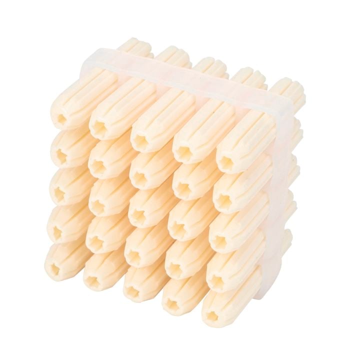 Ramset 5 x 25mm White Frame Wall Plugs - 25 Pack