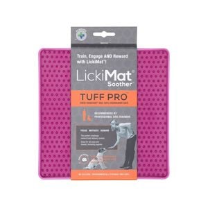 LickiMat Soother PRO Tuff Slow Food Licking Mat for Dogs - Pink