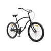 Cruiser Mens Beach Cruiser Bike Single Speed 26*17 - Gloss Black